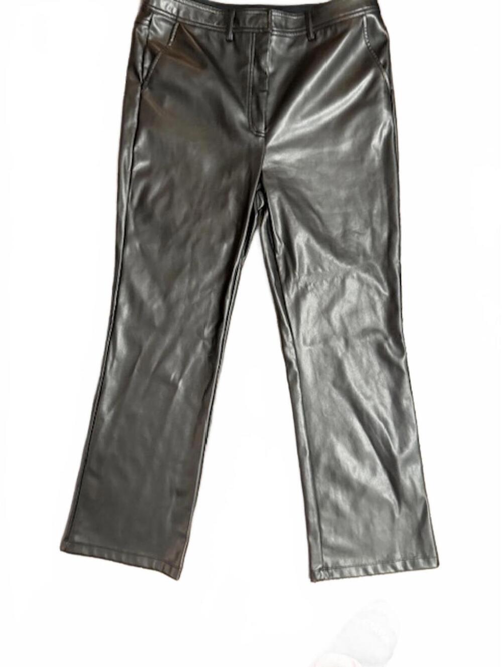 Halogen black faux leather straight leg pants from Nordstrom size 8 dress